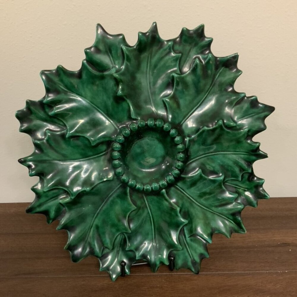 Jamar Mallory Ceramic Studio Vintage Holly Relish Dish Serving Platter - Picture 1 of 9